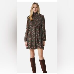 MISA LOS ANGELES Jedda dress in evergreen blooms XS Brand New